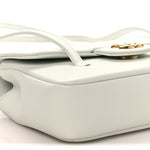 Shiny Caviar Mini Preppy Coco Shoulder Bag Light Blue