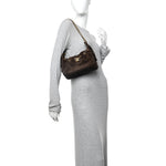Suede Quilted Mini Chanel 25 Handbag Dark Brown