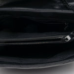 Calfskin Y Quilted Monogram Monochrome Medium Loulou Chain Satchel Black