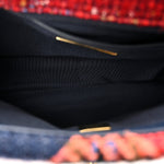 Tweed Quilted Medium Chanel 19 Flap Red Navy Multicolor