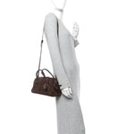 Suede Crocodile Embossed Le Petit Turismo Dark Brown