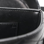 Lambskin Quilted Monogram June Box Bag  Black