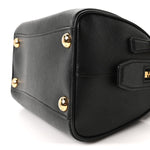 Saffiano Lux Mini Boston Crossbody Bag Black