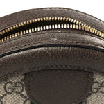 GG Supreme Monogram Web Mini Ophidia Round Shoulder Bag Brown