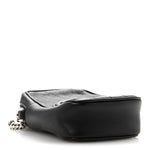 Sakai Be Green Calfskin Diagonal Stitched Mini Blondie Vertical Shoulder Bag Black
