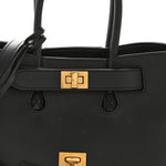 Smooth Calfskin Mini Bel Air Carry All Bag Black