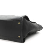 Calfskin Medium Deauville Tote Black Multicolor