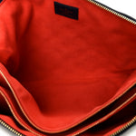 Lambskin Embossed Monogram LV Garden Coussin MM Navy Blue