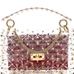 PVC Medium Rockstud Spike Shoulder Bag
