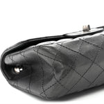 Metallic Sheepskin Quilted 2.55 Reissue Mini Flap Dark Silver