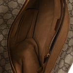 GG Supreme Monogram Large Linea A Hobo Light Brown
