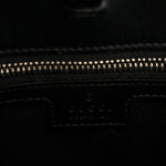 GG Supreme Monogram Azalea Calfskin Web Medium Retro Interlocking G Vertical Tote Bag Black