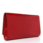 Textured Patent Monogram Large Belle De Jour Clutch Red