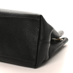 Pebbled Calfskin Medium Soho Chain Shoulder Bag Black