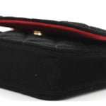 Jersey Quilted Micro Mini Flap Black
