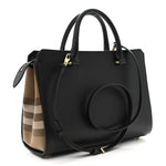 Calfskin Mega Check Small Banwell Tote Black