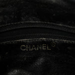 Caviar Quilted Flap Shoulder Bag Black