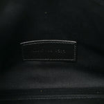 Grain De Poudre Matelasse Chevron Monogram Envelope Clutch Black