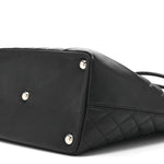 Calfskin Quilted Large Cambon Tote Black