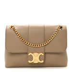 Supple Calfskin Medium Victoire Bag Brown Sepia