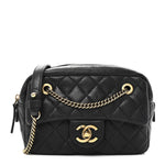 Sheepskin Quilted Trapezio Camera Case Black