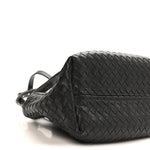 Calfskin Intrecciato Small Pinacoteca Tote Black Fondant