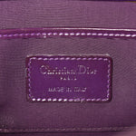 Patent Cannage Lady Dior Convertible Clutch Purple