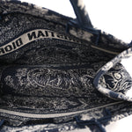 Canvas Embroidered Small Dioriviera Toile De Jouy Book Tote Blue