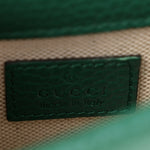 Dollar Calfskin Crystal Mini Dionysus Top Handle Bag Emerald