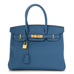 Togo Birkin 30 Bleu Azur