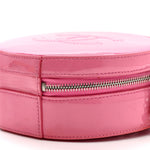 Patent Round As Earth Evening Bag Pink