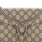 GG Supreme Monogram Mini Dionysus Chain Wallet Beige Taupe