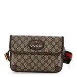 GG Supreme Monogram Neo Vintage Web Belt Bag Brown