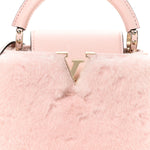 Mink Calfskin Goatskin Capucines Mini Rosewater Pink