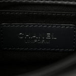 Calfskin Quilted CC Uniform Flap Belt Bag Black