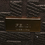 Vitello Seta Suede FF Mini Peekaboo Iconic Satchel  Chocolate Sigaro Marrone