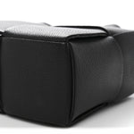 Grained Calfskin Intrecciato Mini Arco Tote Black