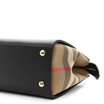 Calfskin Mega Check Small Banwell Tote Black