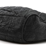 Crinkled Coated Canvas Le Marais Hobo Black