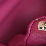 Iridescent Caviar Quilted Medium Double Flap Pink