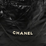 Calfskin Quilted Small Chanel 22 Black