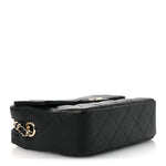 Caviar Quilted Chain Camera Bag Black
