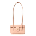 Shiny Caviar Preppy Coco Long Vanity With Strap Light Pink
