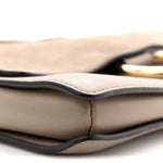 Suede Calfskin Small Faye Shoulder Bag Motty Grey
