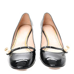 Vernice Crystal Pearl Embellished Mary Jane Pumps  36 Black