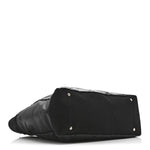 Coated Canvas Quilted Large Paris Biarritz Tote Black