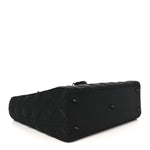 Ultra Matte Calfskin Cannage Large Lady Dior Black