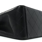 Lambskin Quilted XL Jumbo Single Flap Black