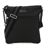 Nylon Monogram Small Flat Messenger Bag Black