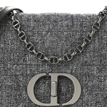 Tweed Macrocannage Medium Caro Bag Black